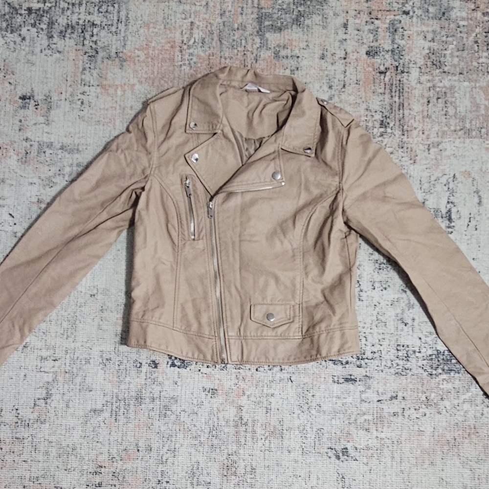 #18 Streetwear Society Womens Leather Jacket Size L